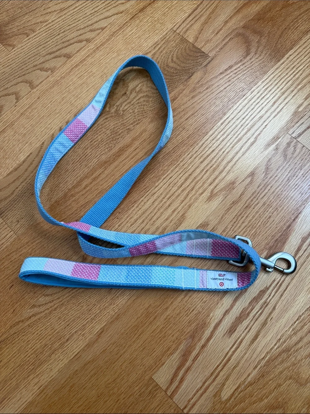 Vineyard Vines Light Blue and Pink Patterned Dog Leash